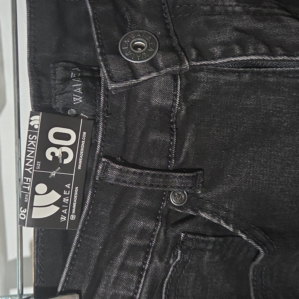 Waimea Black Wash Distressed Skinny Jeans - Picture 8 of 8